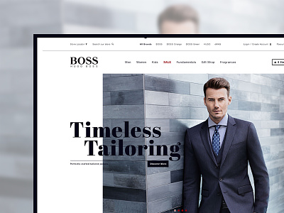 Hugo Boss Homepage Alternate design e commerce ecommerce fashion grid layered luxury photographic photoshop retail web design website