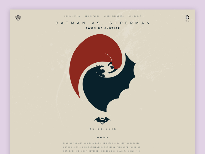 Batman vs Superman | Movie Dashboard clean dashboard design layout minimal movie ui ux web widget