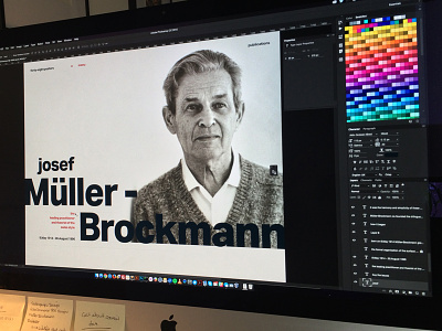 A Cheeky Peek font graphic muller brockmann photoshop project prototype typography ui website