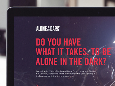 Alone in the Dark Website 1910 atari game videogame web webdesign