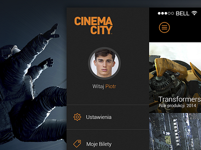 Cinema City app app cinema mobile movie thor ticket transformers ui ux wolverine