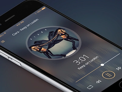 Music player for iOS app concept interface ios iphone mobile music rnb ui ux