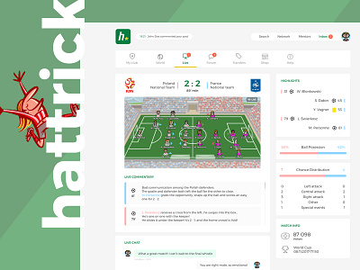 Hattrick Football Manager redesign concept concept football game manager redesign soccer ui ux web