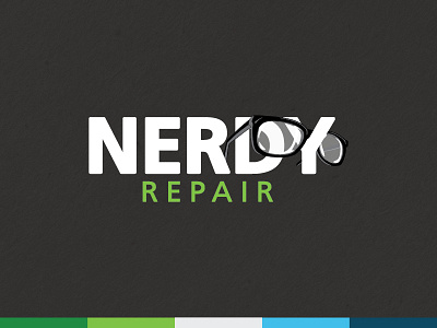 Nerdy Repair computer identity logo nerd repair typography