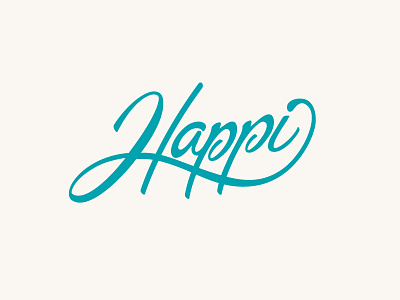 Happi identity lettering logo typography