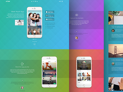 Atom – Bootstrap Template for Mobile App Startups