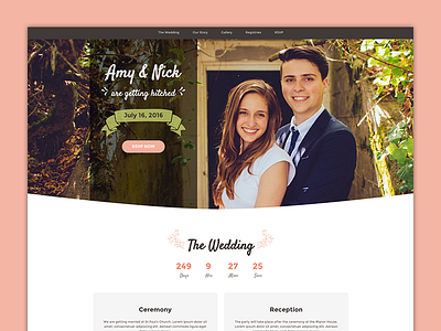 Matrimony – Bootstrap 4 Template for Wedding Invitations