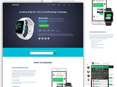 Onboard - Bootstrap 4 Template For Crowdfunding Campaigns