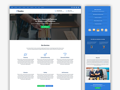 Trades - Bootstrap Template for Builders and Tradesmen