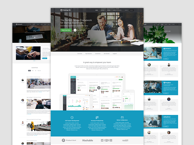 Startup Kit - For SaaS Startups template bootstrap 4 product startup bootstrap theme theme responsive marketing website template html5 css bootstrap
