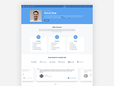 Instance – Bootstrap 4 Personal Portfolio Theme for Developers