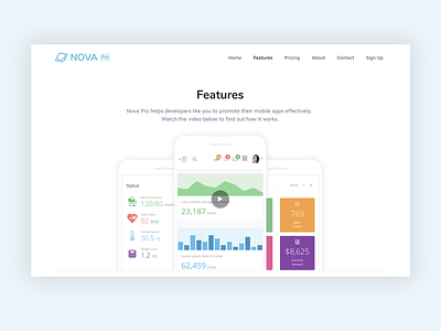 Nova Pro – Bootstrap 4 Theme for Mobile App Startups