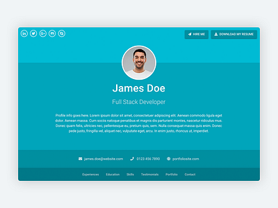 Sphere – Bootstrap Template for Resume/CV/Portfolio