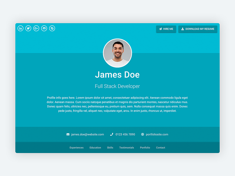 Sphere – Bootstrap 4 Template for Resume/CV/Portfolio by Xiaoying Riley ...