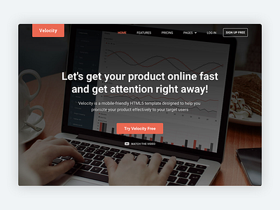 Velocity – Bootstrap Theme for Promoting Your Startup Product