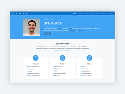 Instance – Bootstrap Personal Portfolio Theme for Developers