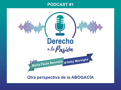 Podcast Derecho a la Pasión design illustration logo vector web