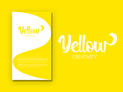 Yellow Creativity branding design illustration poster poster design ui