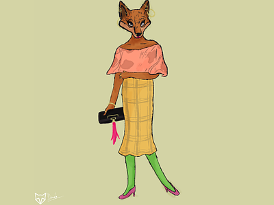 The Fox character design digital art illustration