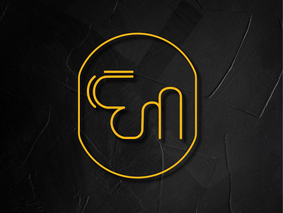 E + M Letter Logo branding des graphic design illustration logo vector