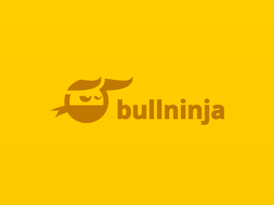 bullninja animal assasin bovine brand bull cow graphic design hidden horns logo ninja taurus