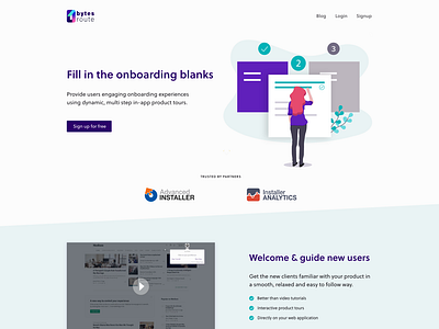 Bytes Route website landing page