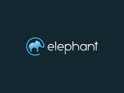at elephant animal at sign blue brand elephant email for sale internet logo mammal software technology trunk