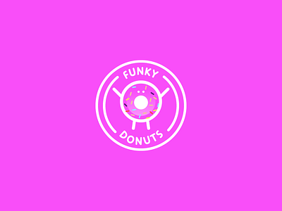 Donut logo proposal brand color donut illustration logo pink proposal vector