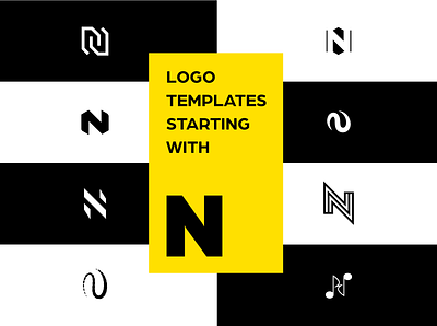 Logo Icons templates starting with the letter N brand branding glyph n letter n logo logo design logo icon logo template logo template with n logo with n logos with n template vector