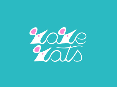 rare rats anghelaht brand clean design fun illustration logo logo design mice mouse rare rats rodents tails typography unique web white