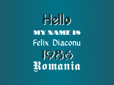 Intro 1986 anghelaht blue craiova dolj felix diaconu intro logo logo design romania tiel type typography white