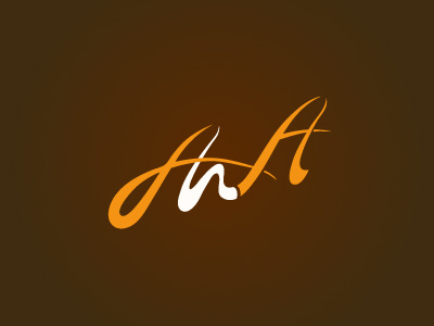 AhA2 brand brown consulting logo orange typography white word mark