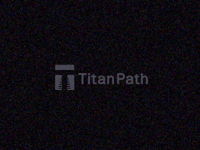 Titan Path brand construct elevator entertain gray logo media negative space path road stair t titan wall way