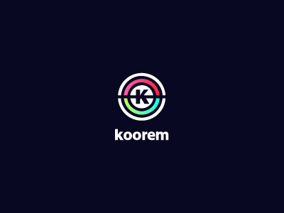 koorem black brand circles colors cool core k lime logo pink red symbol unique white