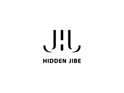 Hidden Jibe brand h hidden hide initials j jibe logo negative space
