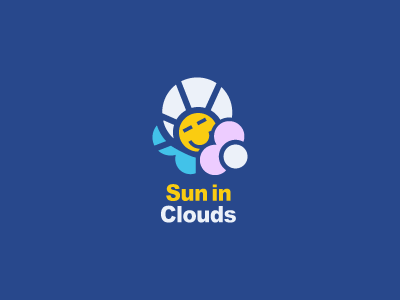 Sun in Clouds baby blue brand bright care child children clear cloud clouded family friend glad good happy kid kids light logo love sky small smile sun sunny sunshine toy warm yellow young