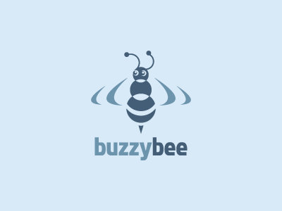 buzzy bee abdomen animal antena bee brand buzz fly graphic mark honey illustration insect logo segment sting sugar