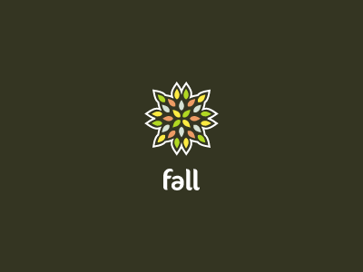 Fall art autumn blossom brand brands clean colorful colors design eco fall flower green leaf leaves logo logos modern plant sharp tiel