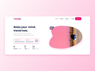 Header Design Concept - Travel Website header header page landing page travel travel website ui ui ux vacation website design