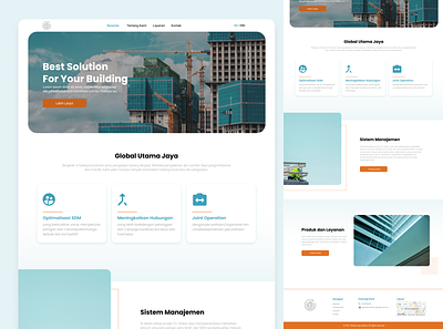 Landing Page - Construction Company building company company profile construction landing page ui