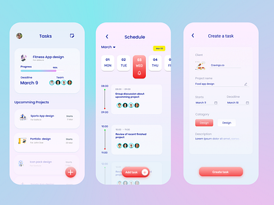 Task management app mobile app mockup task management ui ui design ux design