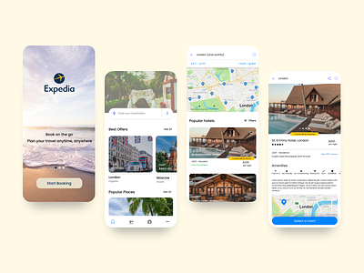 Expedia App Redesign concept expedia hotel booking app mobile app mockup redesign travel app ui design uidesign ux design uxdesign