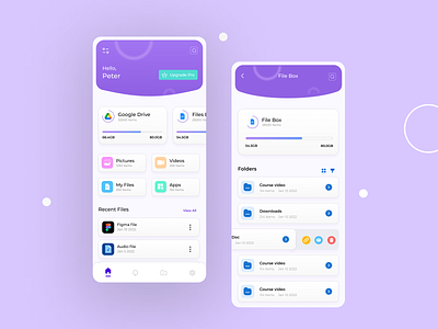Files manager App cloud cloudapp file filemanagement filemanager mobile app storageapp ui design uxdesign