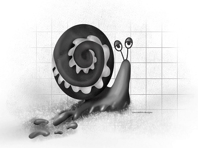 Slippery snail character characterdesign design illustration inktober2020