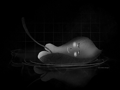 Content black and white character design float illustration inktober2020