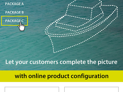 Product Configurator Flyer Concept boat brochure flyer water