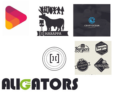 Collection logo 7 branding design graphic design logo vector
