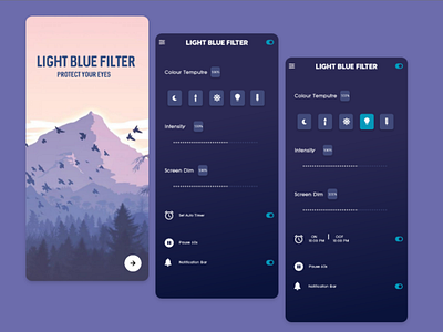 Light Blue Filter Ui Design app filter graphic design light ui ux