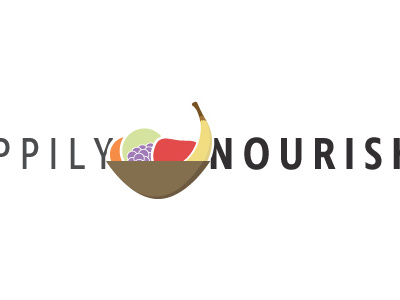 Happily Nourished - Concept 2 branding illustration logo vector