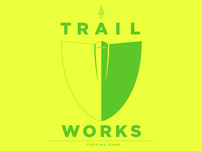 Trailworks in vector cycling mtb vector logo